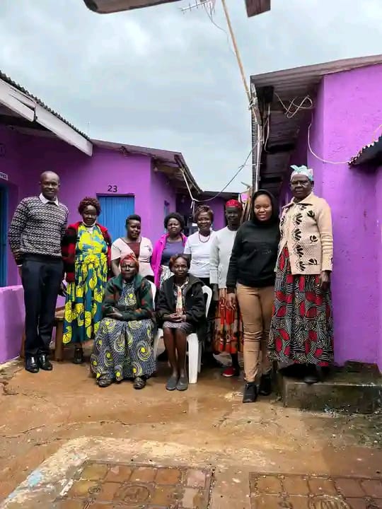 Kiletat Women Group members gathered outside their business premises in West Pokot County